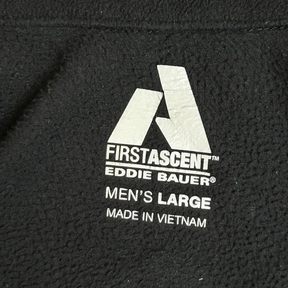 Eddie Bauer First Ascent Vest Mens Large Black Fleece Full Zip Pockets Outdoor - Picture 7 of 12